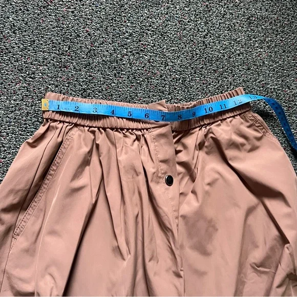 ZARA Tan Camel Khaki Button Down Elastic High-Waist Asymmetrical Midi Maxi Skirt - Picture 16 of 16